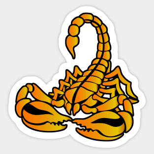 Yellow Scorpion, Tribal Art Style Sticker